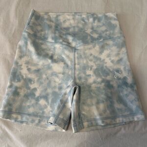 Ryderwear Light Blue Tie-Dye Bike Shorts